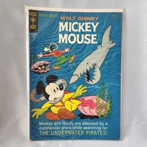 Walt Disney Mickey Mouse Gold Key Comic #112 Vintage Apr 1967 Underwater Pirates